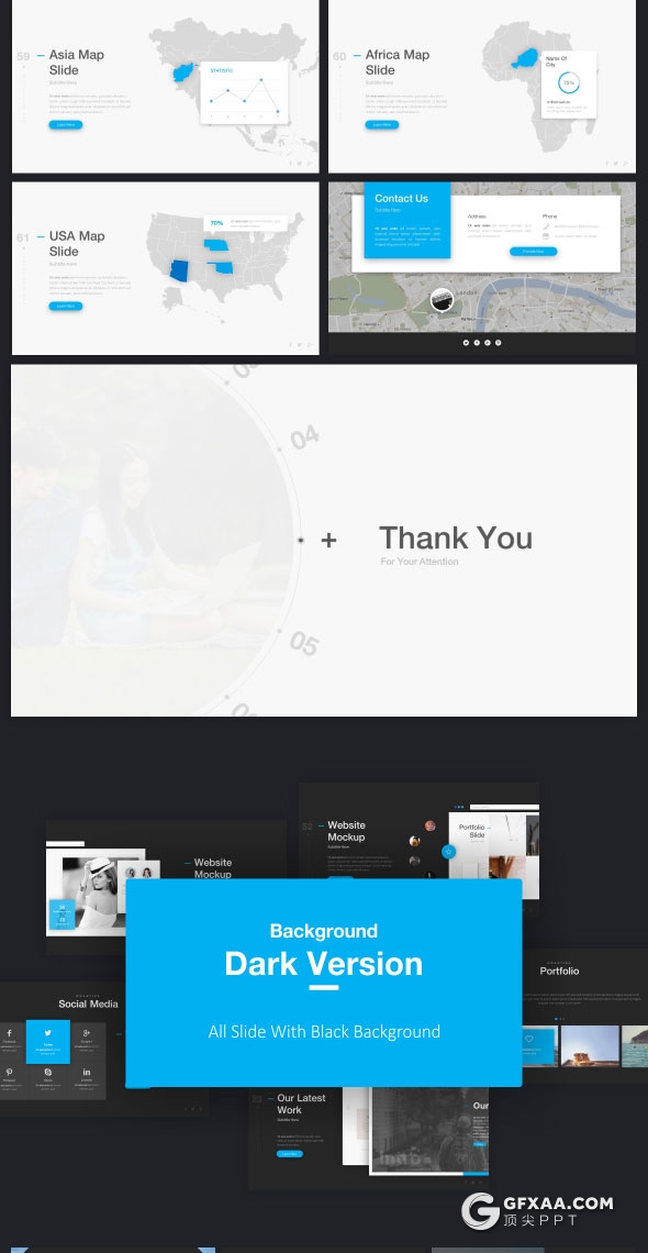 22种配色63页精致设计商务PPT模板 - 顶尖PPT