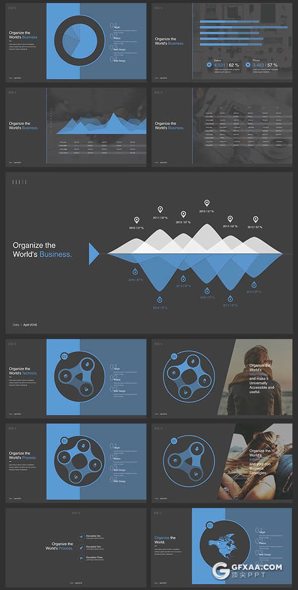 113页12种配色欧美商务高端PPT模板 - 顶尖PPT