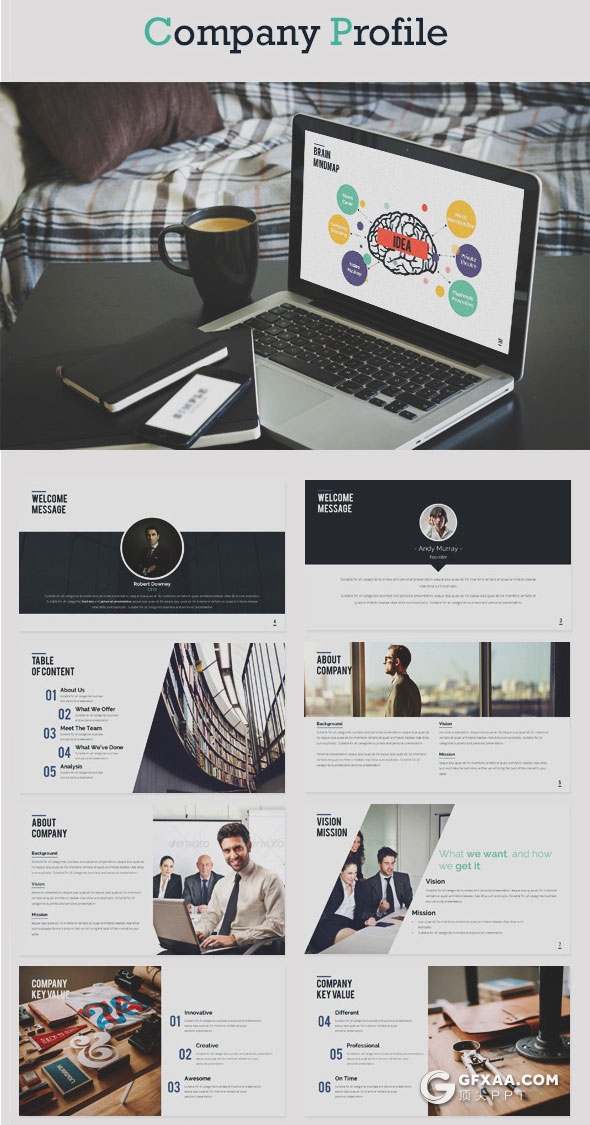 100多页11种配色欧美风格keynote模板 - 顶尖PPT