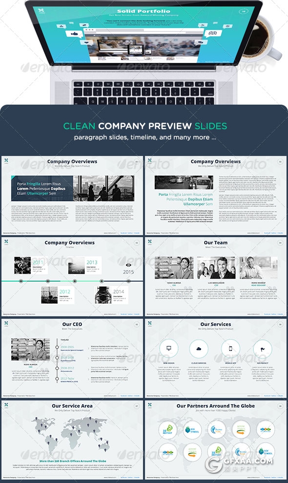3种配色50页公司团队介绍多用途PPT模板 - 顶尖PPT