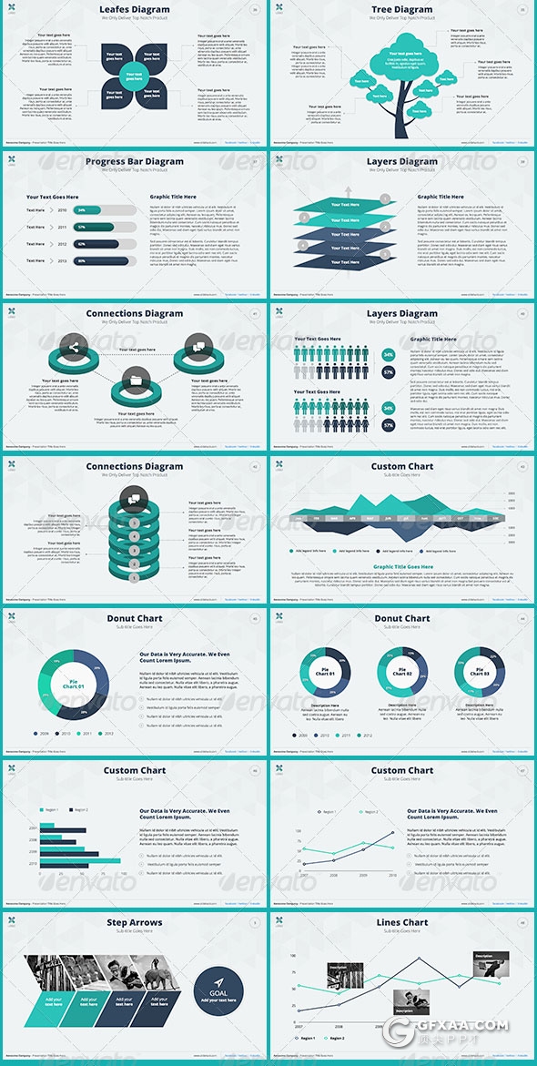 3种配色50页公司团队介绍多用途PPT模板 - 顶尖PPT