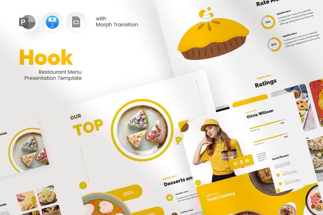 餐厅美食介绍宣传keynote模板 - 顶尖PPT