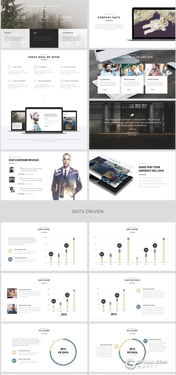 108页5种配色简约商务风格keynote模板 - 顶尖PPT