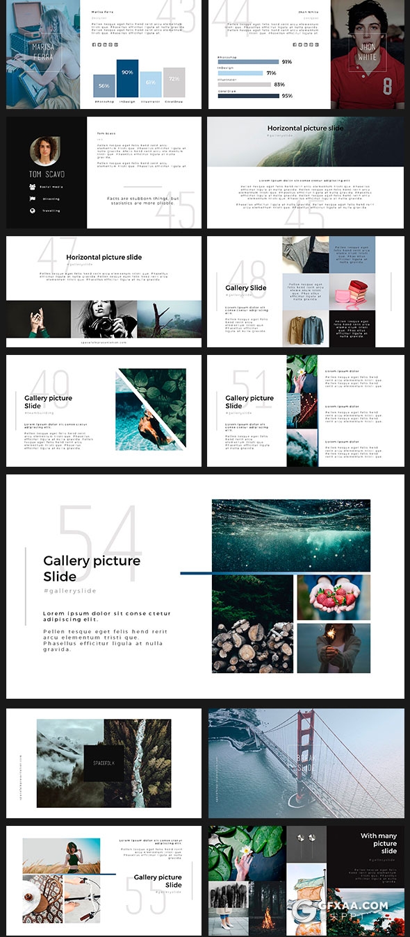 85页图片展示公司介绍简约PPT模板 - 顶尖PPT