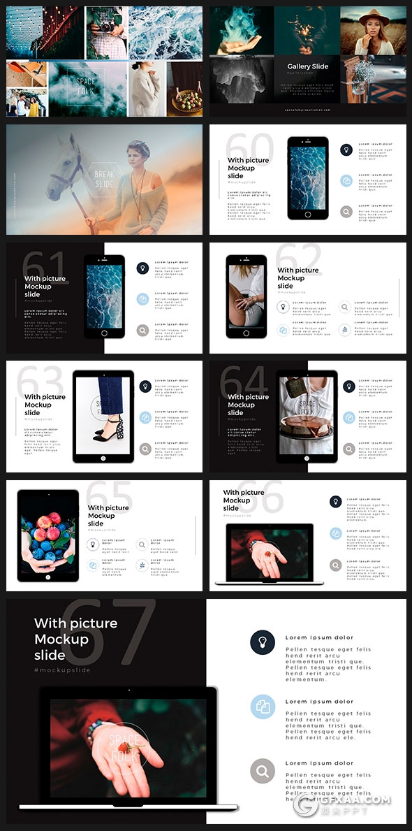 85页图片展示公司介绍简约PPT模板 - 顶尖PPT