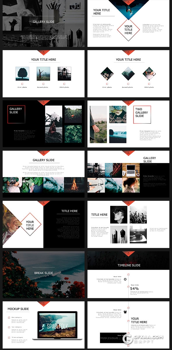 70页摄影图片展示多用途PPT模板 - 顶尖PPT