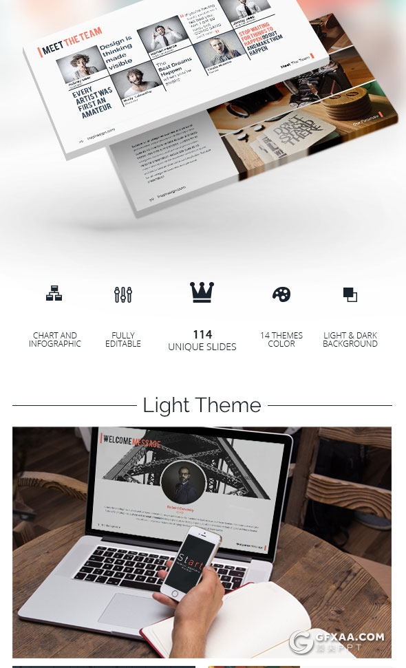 114页欧美商务数据报告业务分析keynote模板 - 顶尖PPT