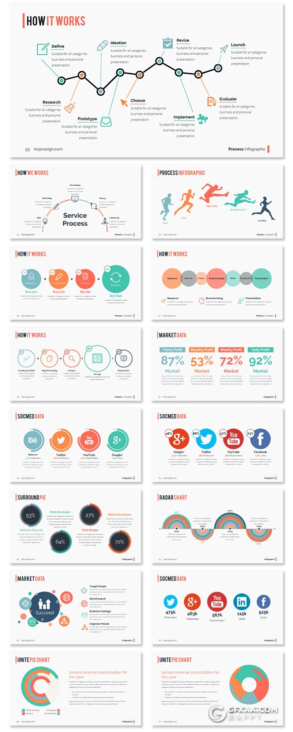 114页欧美商务数据报告业务分析keynote模板 - 顶尖PPT