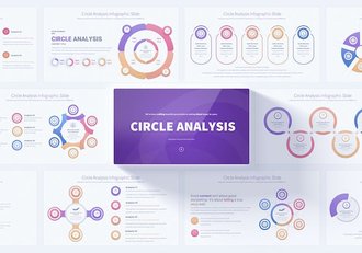 彩色圆形循环信息图形PPT模板 - 顶尖PPT