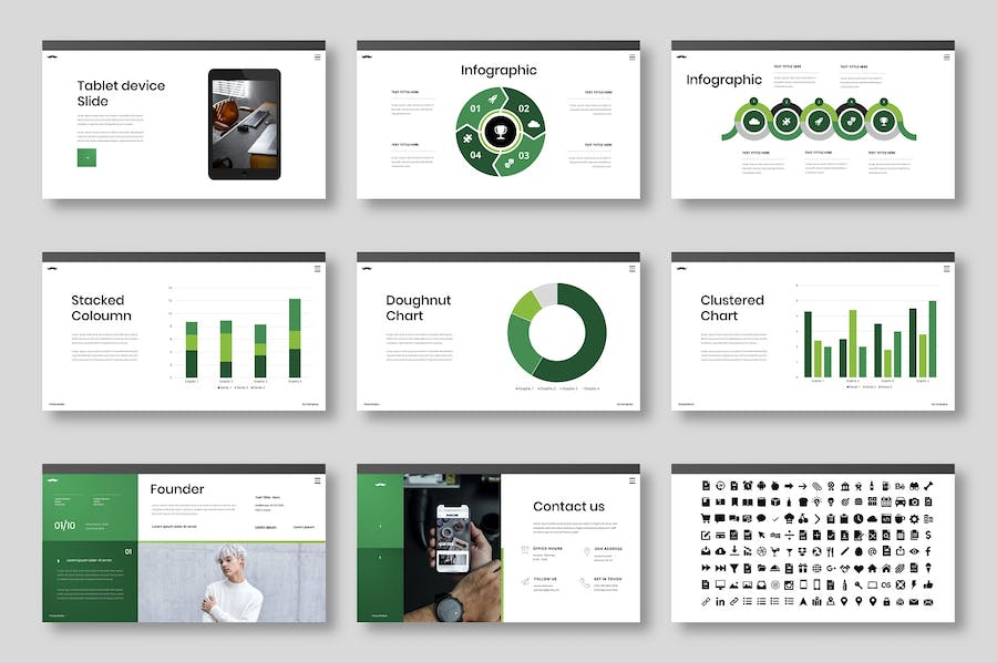 绿色环保理念商务企业宣传PPT模板 - 顶尖PPT