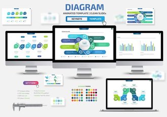keynote创意数据图形大合集模板 - 顶尖PPT