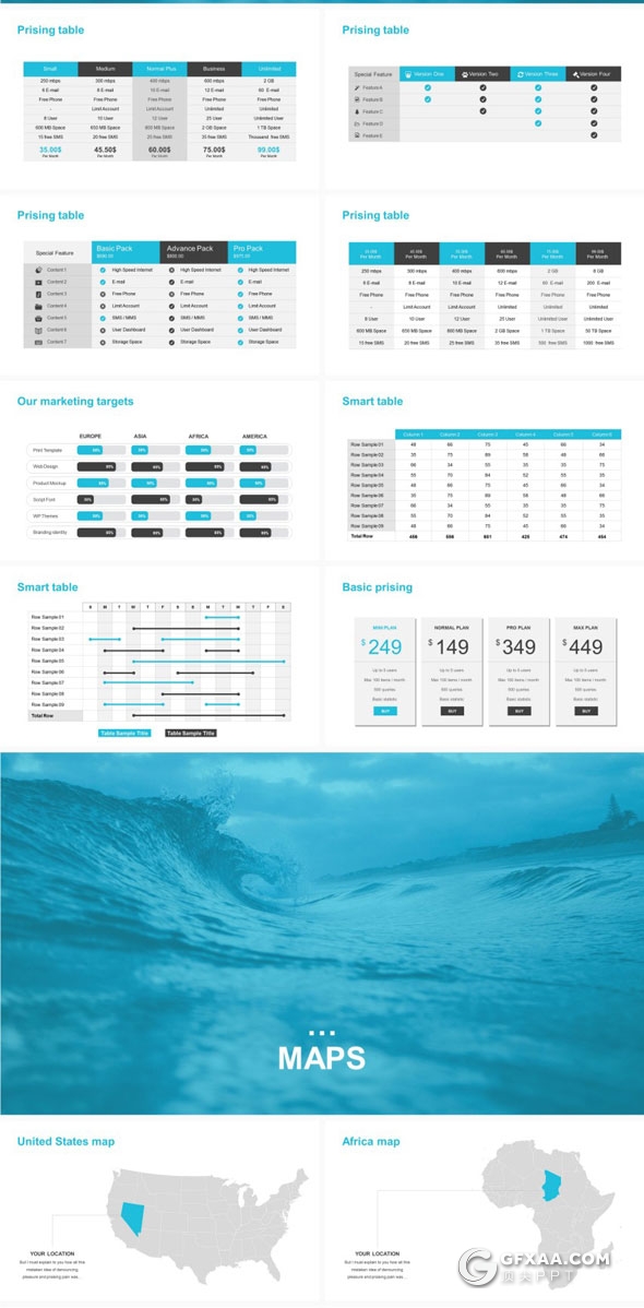 187页6种配色创意商务多用途PPT模板 - 顶尖PPT
