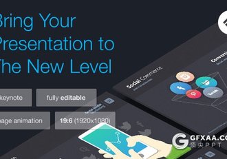 79页深色底精美图形图标设计keynote模板 - 顶尖PPT