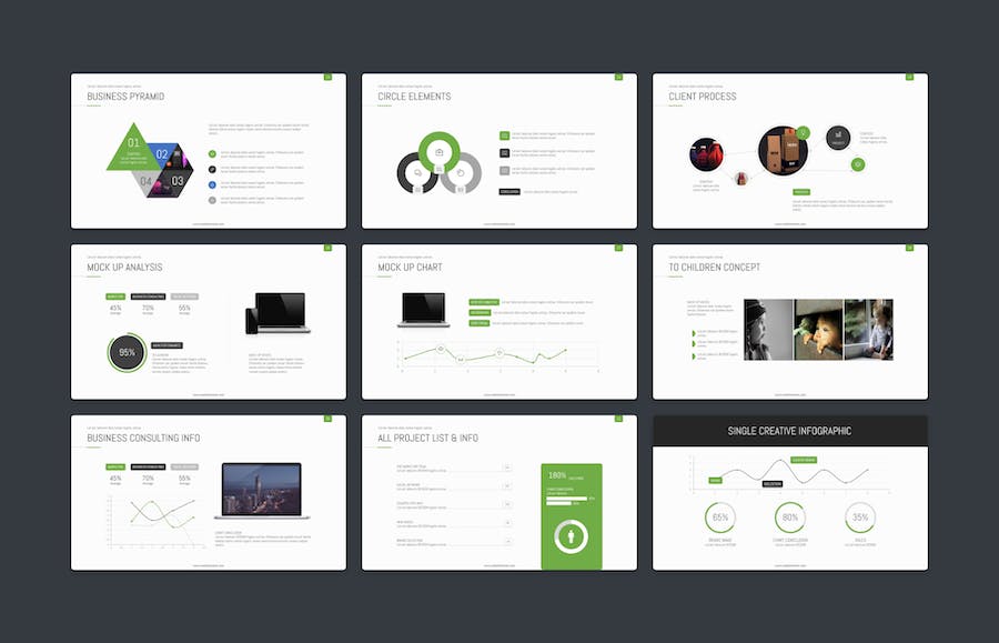 欧美创意黑底企业团队介绍商务通用PPT模板 - 顶尖PPT