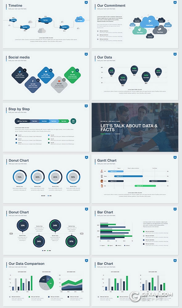 45页业务合作洽谈数据信息展示keynote模板 - 顶尖PPT