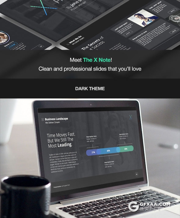 44页精美设计效果keynote模板2种尺寸4种颜色 - 顶尖PPT