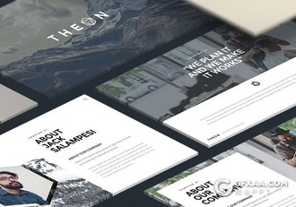 72页8种配色设计公司个人作品展示keynote模板 - 顶尖PPT