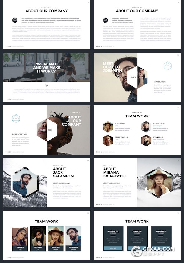 72页8种配色设计公司个人作品展示keynote模板 - 顶尖PPT