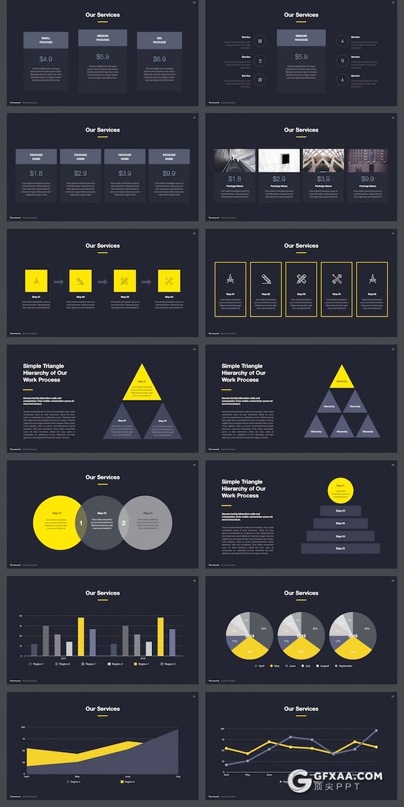 69页室内设计平面设计作品展示通用PPT模板 - 顶尖PPT