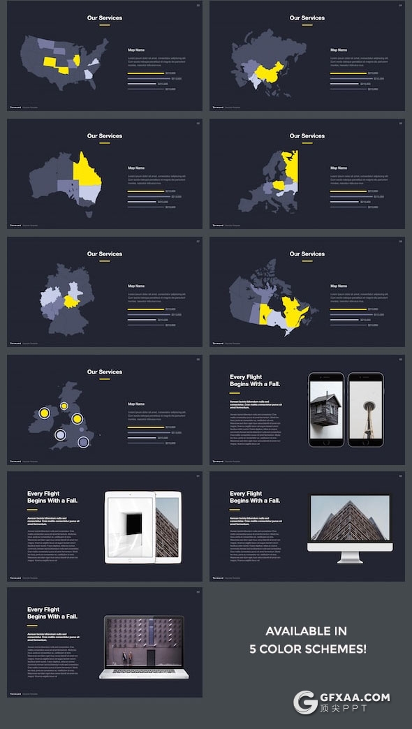 69页室内设计平面设计作品展示通用PPT模板 - 顶尖PPT