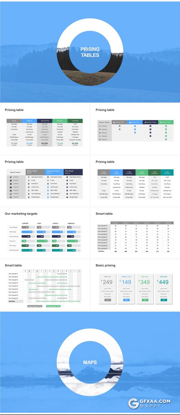 174页7种配色创意剪切图片多用途PPT模板 - 顶尖PPT