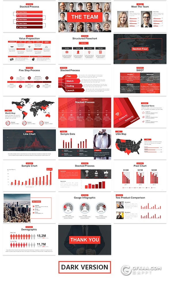 62页6种配色公司会议公司人员介绍keynote模板 - 顶尖PPT