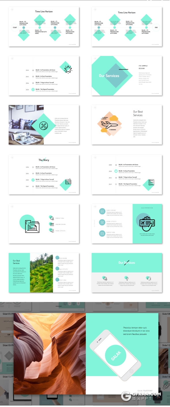 133页文艺唯美靓丽配色风格PPT模板 - 顶尖PPT