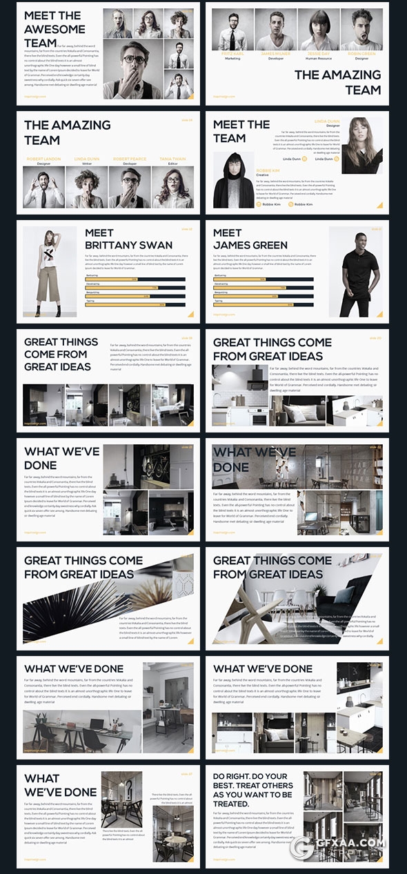 82页室内设计公司人员介绍6种配色主题keynote模板 - 顶尖PPT