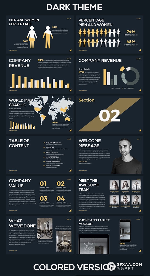 82页室内设计公司人员介绍6种配色主题keynote模板 - 顶尖PPT