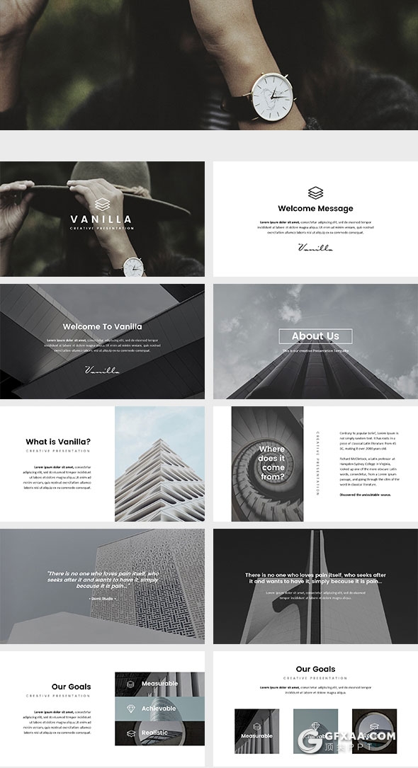 80页文艺唯美风格图片展示keynote模板 - 顶尖PPT