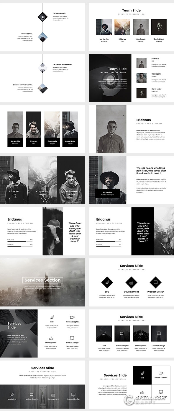 80页文艺唯美风格图片展示keynote模板 - 顶尖PPT