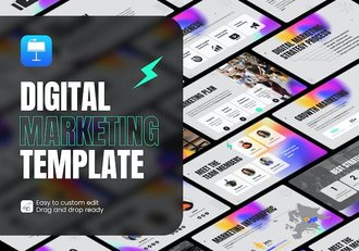 酷炫数字营销keynote模板 - 顶尖PPT