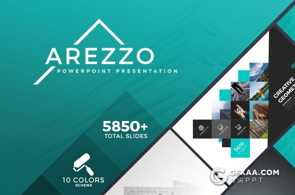 98页创意图片切割商务多用途PPT模板20种配色 - 顶尖PPT