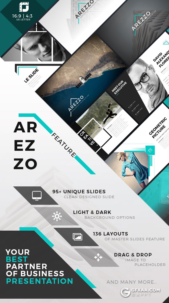 98页创意图片切割商务多用途PPT模板20种配色 - 顶尖PPT