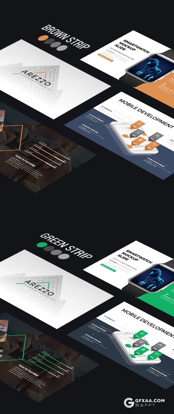 98页创意图片切割商务多用途PPT模板20种配色 - 顶尖PPT