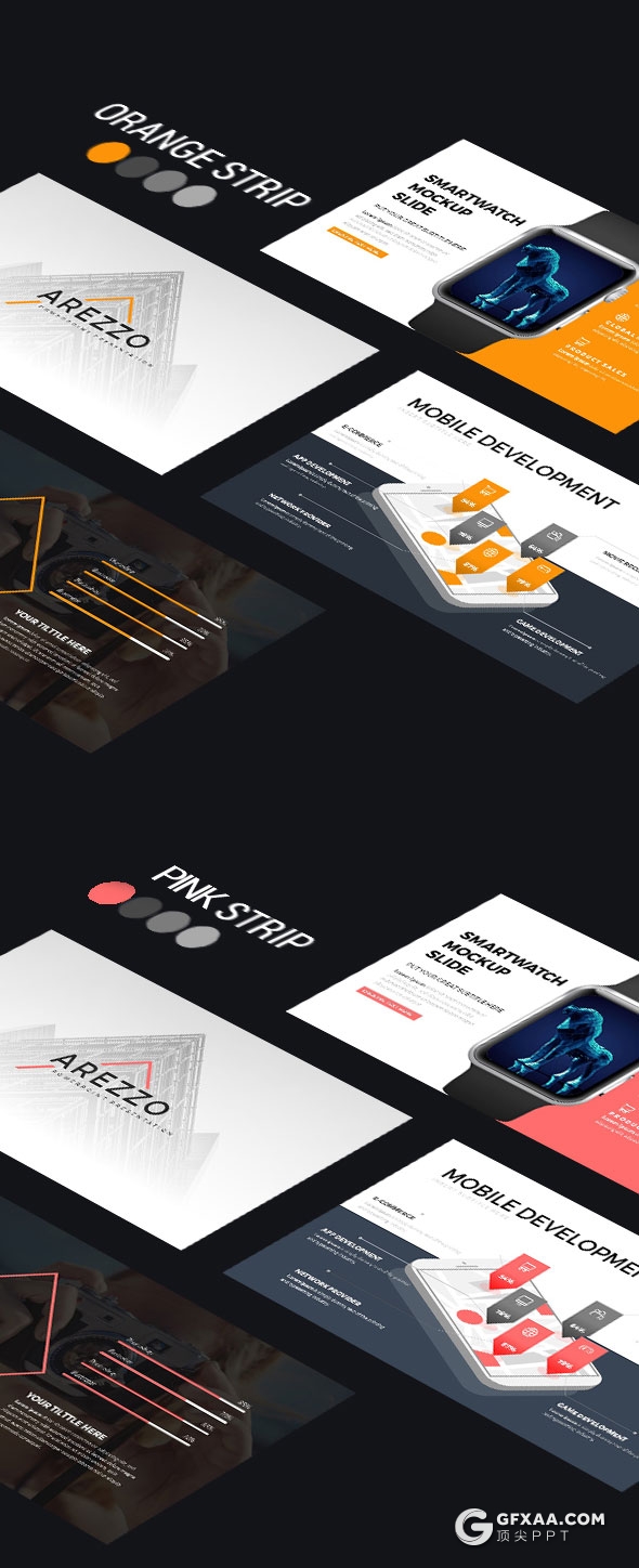 98页创意图片切割商务多用途PPT模板20种配色 - 顶尖PPT