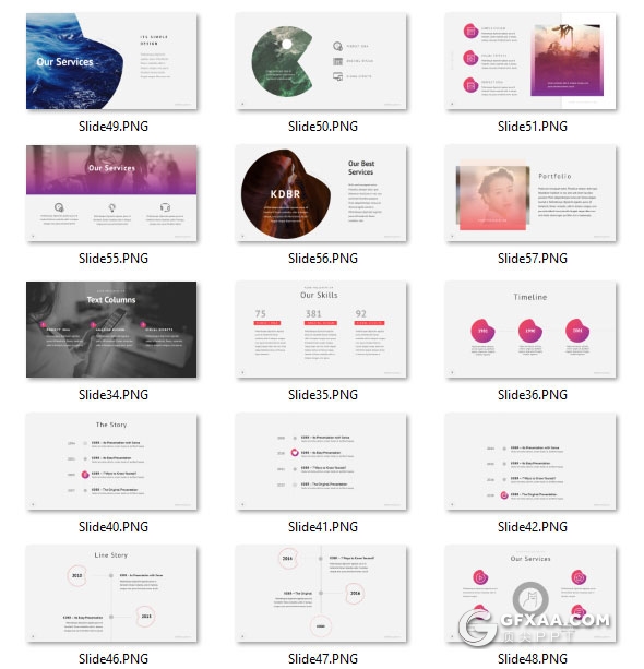 146页简约文艺渐变紫色系PPT模板 - 顶尖PPT