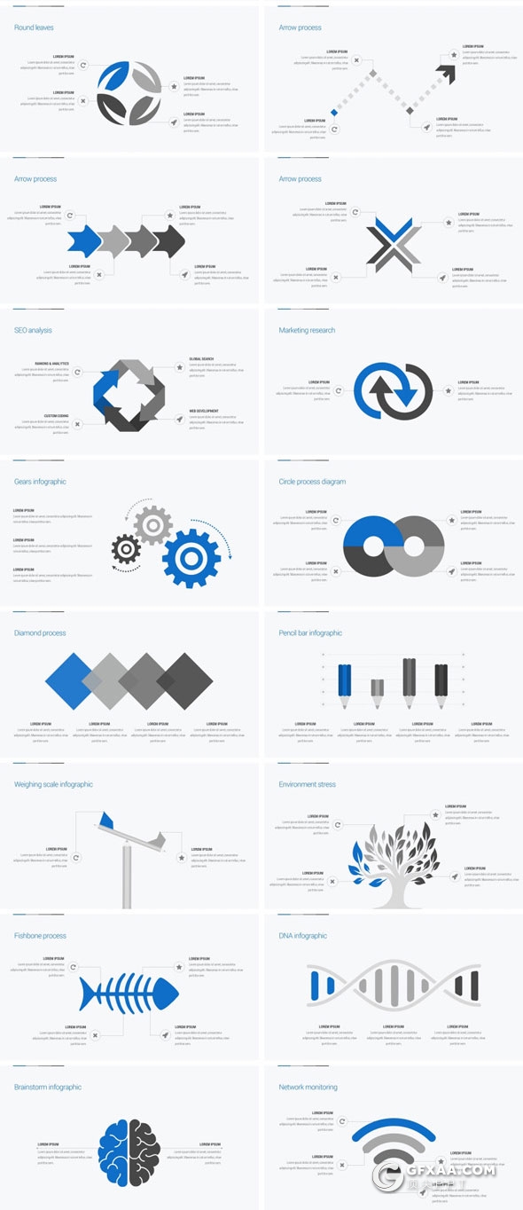 179页卡通人物蓝色商务风格PPT模板 - 顶尖PPT