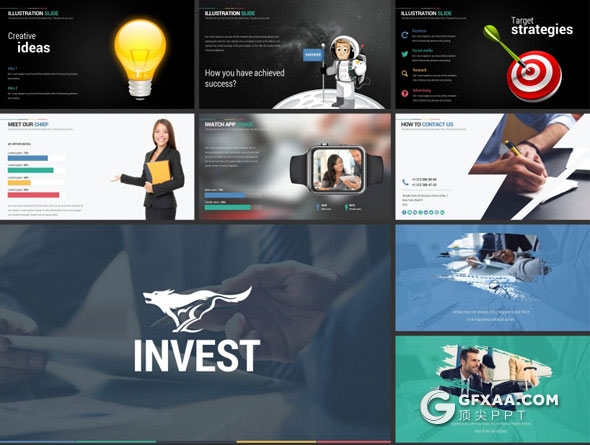 151页6种配色商务多用途PPT模板 - 顶尖PPT