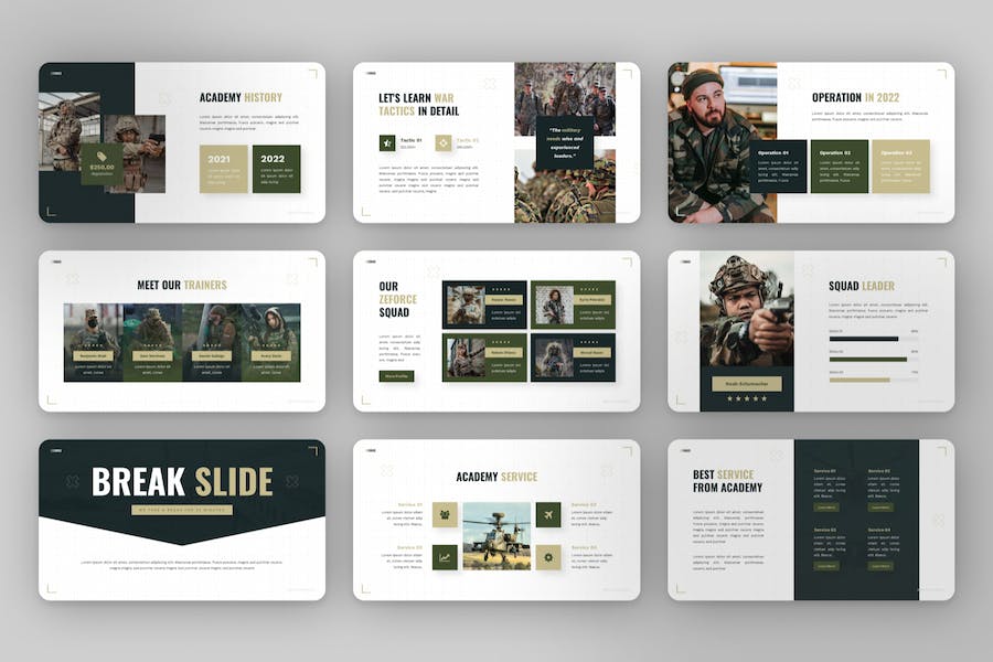 军事教育特种部队介绍展示单兵作战武器装备展示keynote模板 - 顶尖PPT