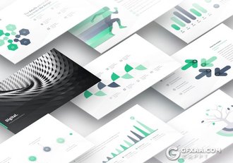 4种配色精致设计多用途PPT模板 - 顶尖PPT