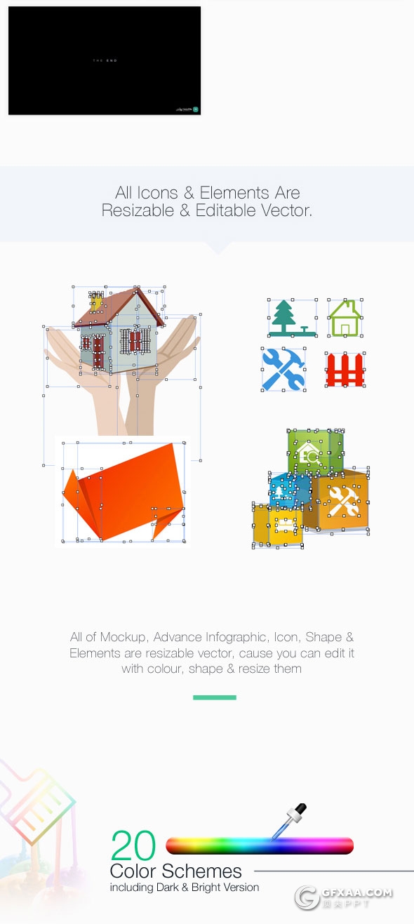79页高端商务多用途PPT模板10种配色 - 顶尖PPT