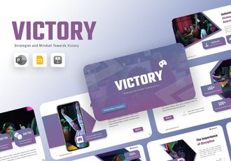 电竞比赛游戏竞技主题PPT模板 - 顶尖PPT