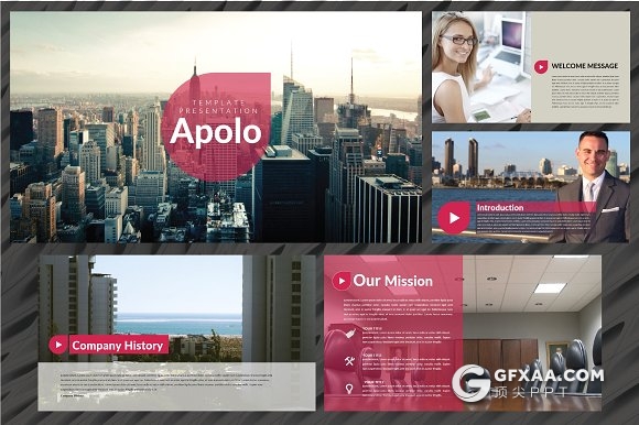 大图展示商务公司会议keynote模板 - 顶尖PPT