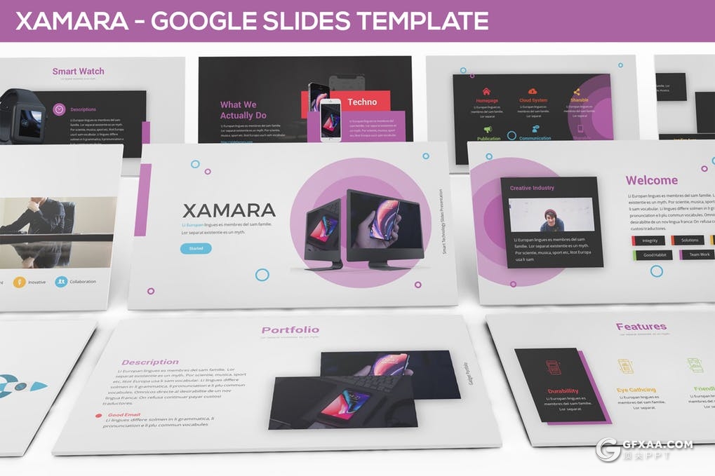 3种配色2种尺寸30页精致设计效果通用PPT模板 - 顶尖PPT