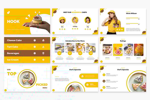 餐厅美食介绍宣传keynote模板 - 顶尖PPT