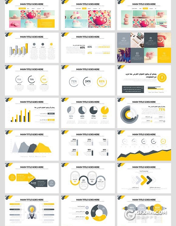 114页高逼格PPT商务模板14种配色主题波斯字体 - 顶尖PPT