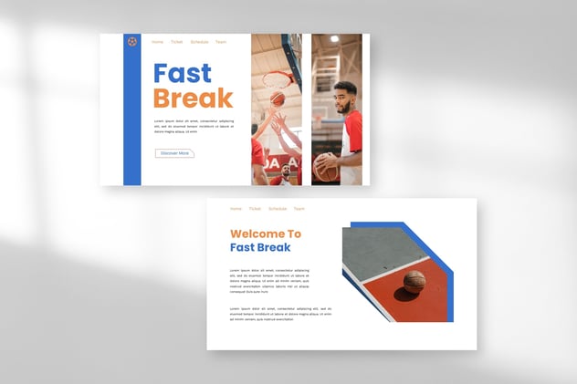 快攻篮球主题keynote模板 - 顶尖PPT