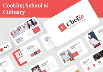 烹饪学校教学课程展示PPT模板 - 顶尖PPT