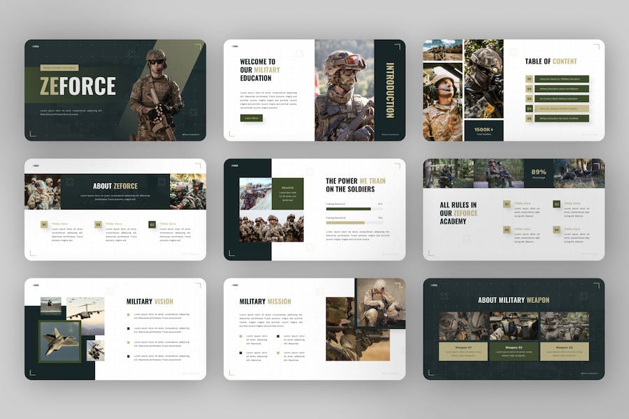 军事教育特种部队介绍展示单兵作战武器装备展示keynote模板 - 顶尖PPT